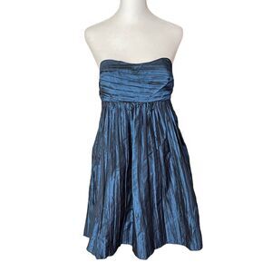 Calypso St. Barth Strapless Blue Silk Dress